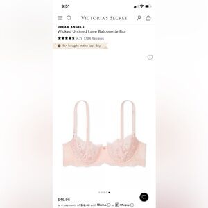 Victoria’s Secret lace balconette bra